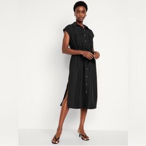 Old Navy Black Button Down Dress